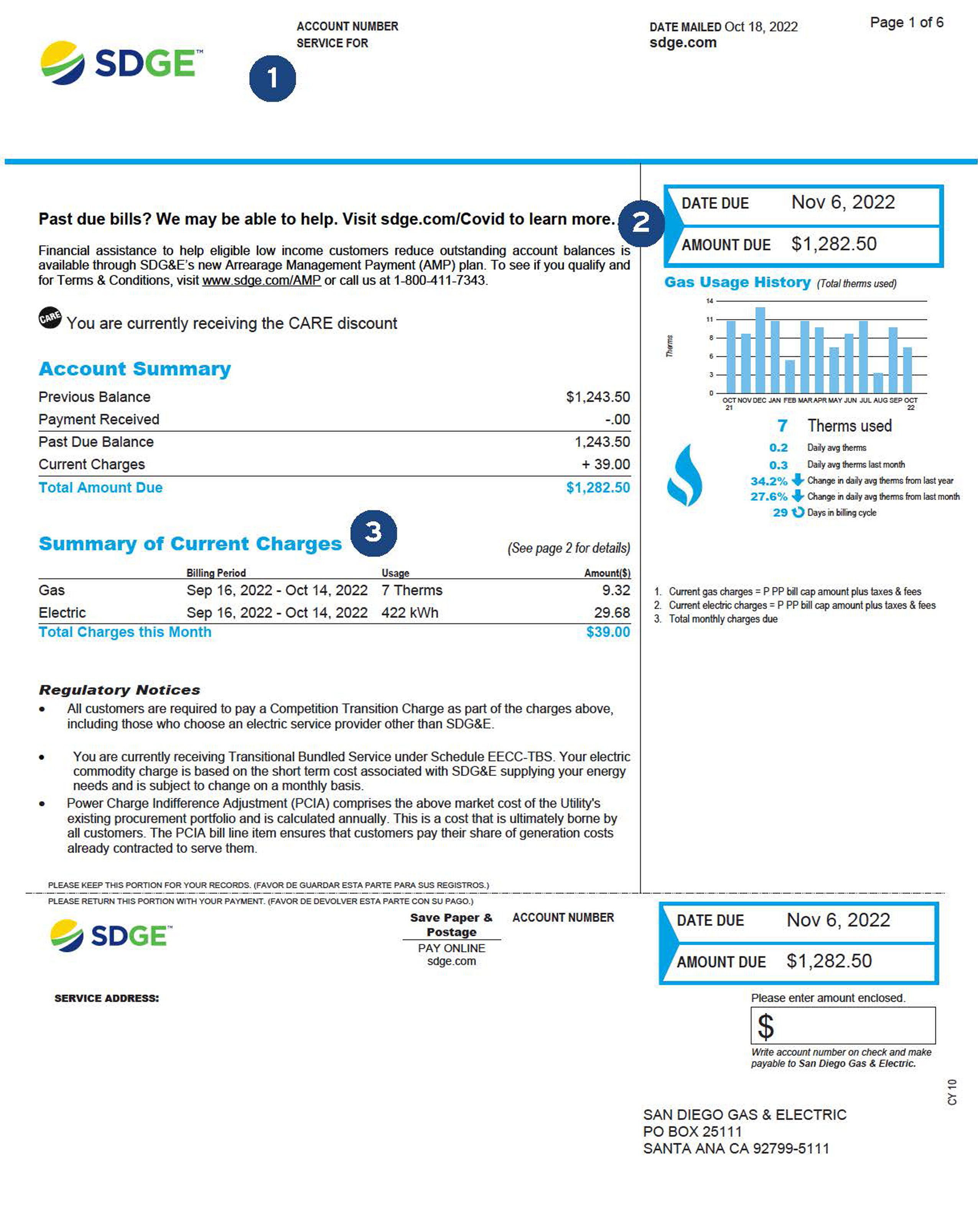 PIPP Bill San Diego Gas & Electric